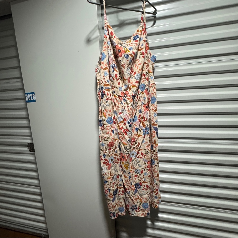 Old Navy Pink Orange Spaghetti Strap Maxi Dress